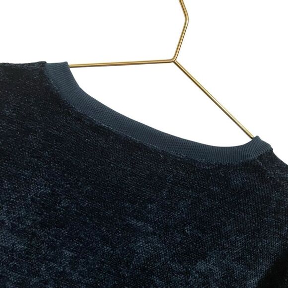 LA Panoplie Velour Eponge Sweatshirt in Duck Blue Size XL - Picture 7 of 8